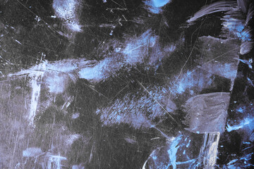 Monochrome abstract texture. Smears of oil paint on an art palette. The concept of the modern school of art. Fragment of creative work. Colors of the year 2024