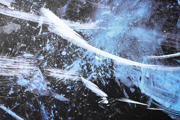 Monochrome abstract texture. Smears of oil paint on an art palette. The concept of the modern school of art. Fragment of creative work. Colors of the year 2024