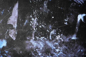 Monochrome abstract texture. Smears of oil paint on an art palette. The concept of the modern school of art. Fragment of creative work. Colors of the year 2024