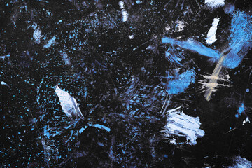 Monochrome abstract texture. Smears of oil paint on an art palette. The concept of the modern school of art. Fragment of creative work. Colors of the year 2024