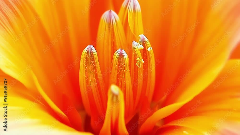 Poster A vibrant orange lily fills the frame its pistil and stamen prominently displayed against the backdrop of its fiery hue.