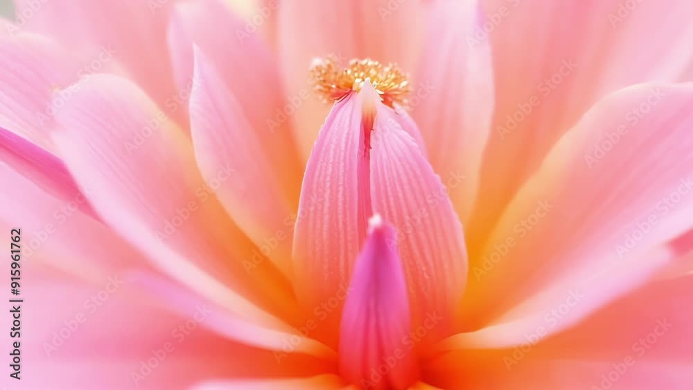 Leinwandbilder the vibrant pink center of a cherry blossom is highlighted in closeup taking the viewer on a journey