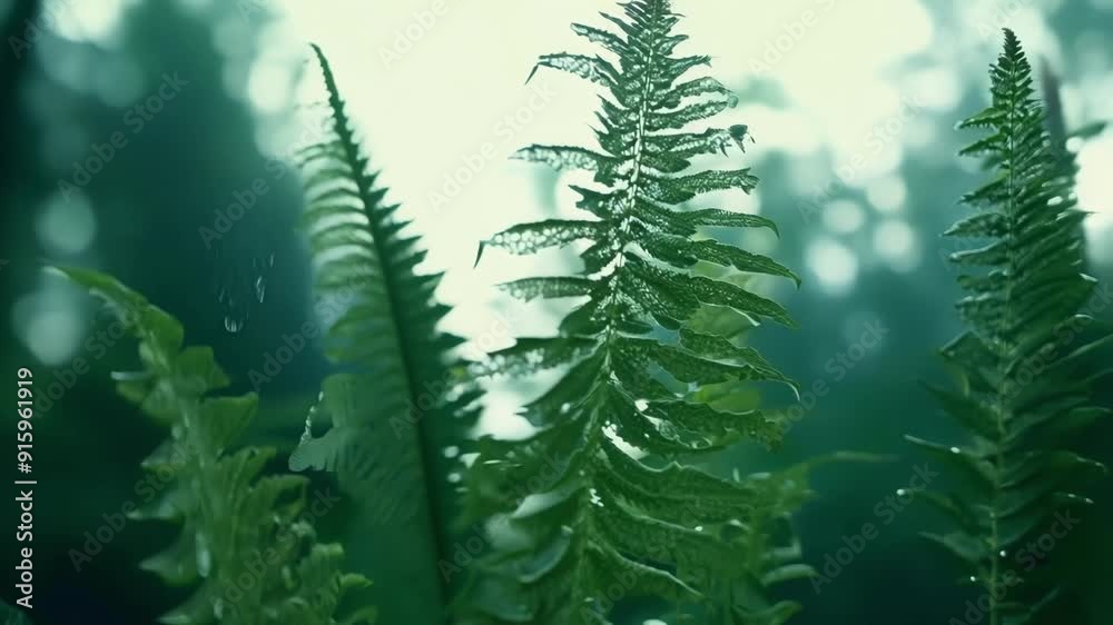 Poster In a timelapse sequence the camera captures the rapid unfurling of multiple fronds on a fern plant symbolizing the abundant potential for growth and renewal.