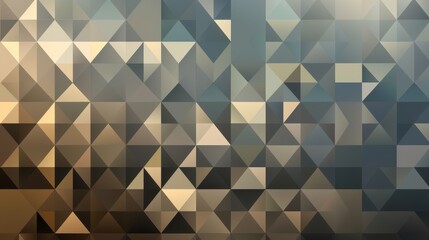 Fototapeta premium A colorful arrangement of triangles creates an engaging geometric design with depth and movement