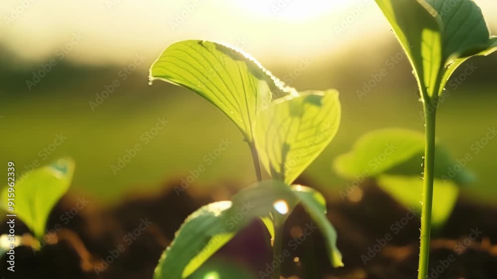 Poster The journey from seed to plant begins as tiny green shoots push their way through the soft moist soil eager to bask in the warm rays of the spring sun.