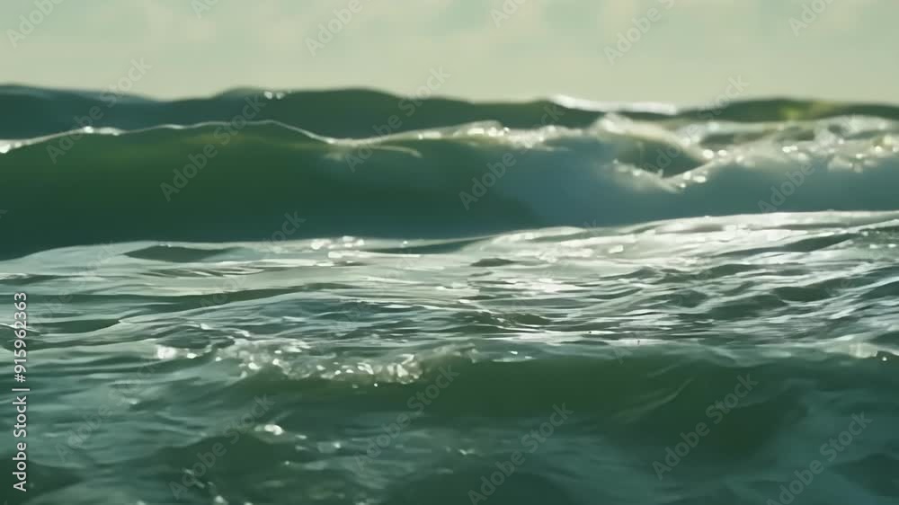 Poster as the wind picks up the water surface becomes a chaotic symphony of rippling movements each one uni