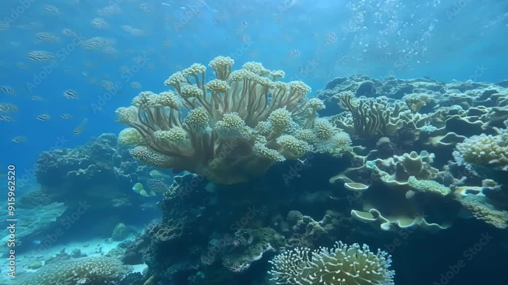 Poster Each individual coral polyp is like a tiny organism working together with its neighbors to create a beautiful and diverse ecosystem.