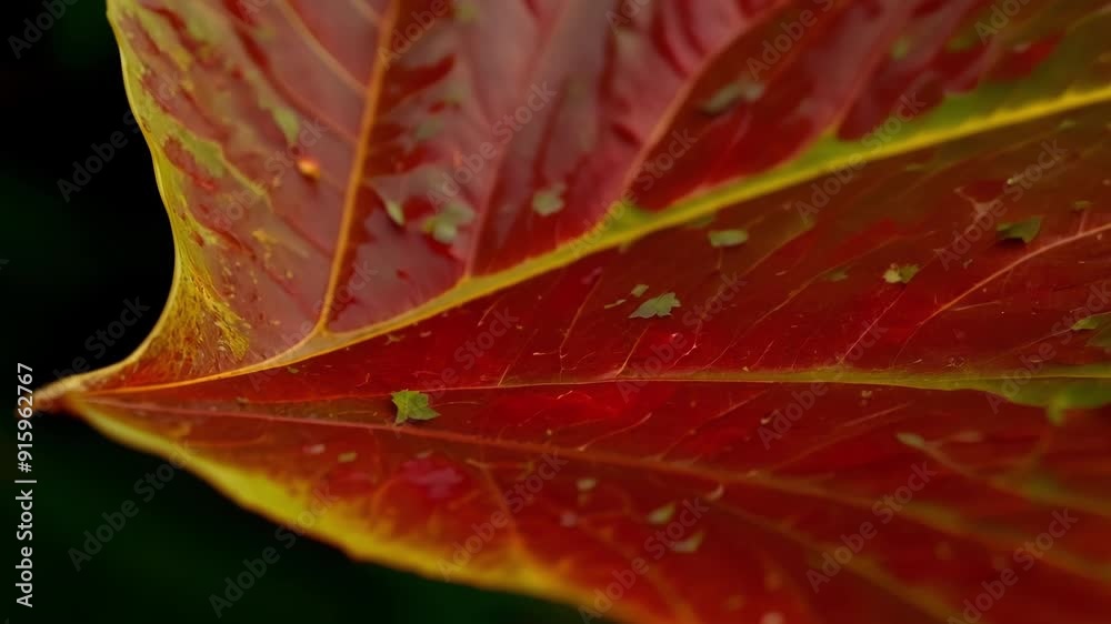 Leinwandbilder fading beauty a zoomedin shot of a leaf that has almost completely lost its green color highlighting