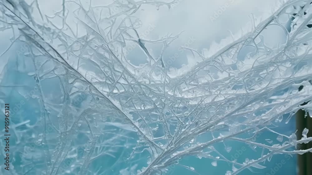 Poster the frost forms swirling patterns as if a painter had carefully brushed them onto the glass with a d