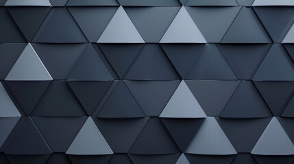 Fototapeta premium The textured wall showcases a striking pattern of blue triangular shapes arranged in an artistic design