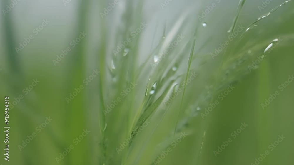 Poster The intricate patterns and textures of grass blades captured in stunning detail under a macro lens.