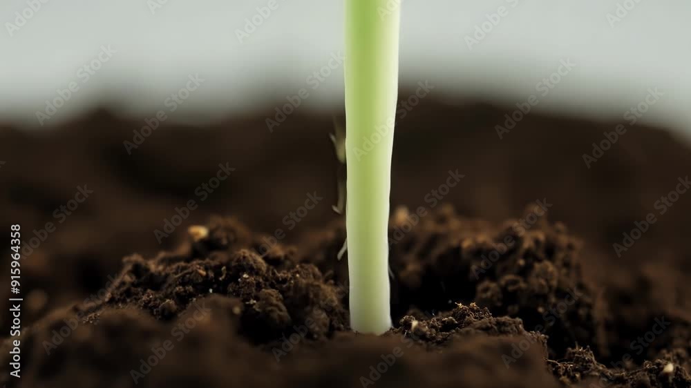 Poster a timelapse of a seed beginning to sprout its roots slowly stretching and widening as it takes hold 