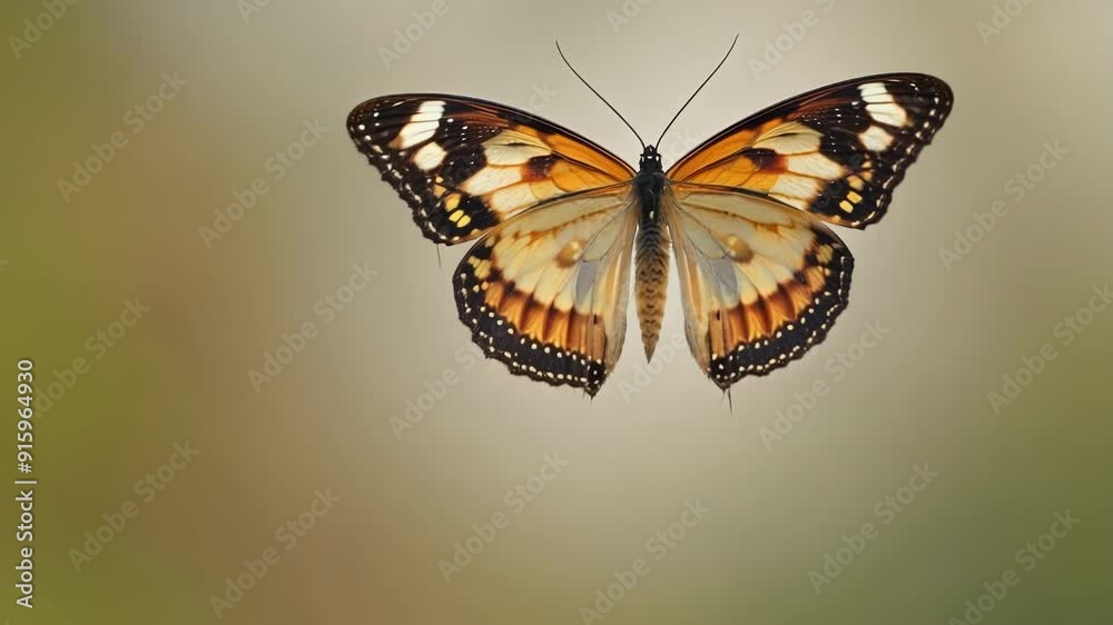 Poster as it stretches out its wings the butterflys intricate patterns and designs become clearer like a ca