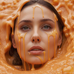 Submerged Beauty: A Haunting Portrait of a Drowning Maiden