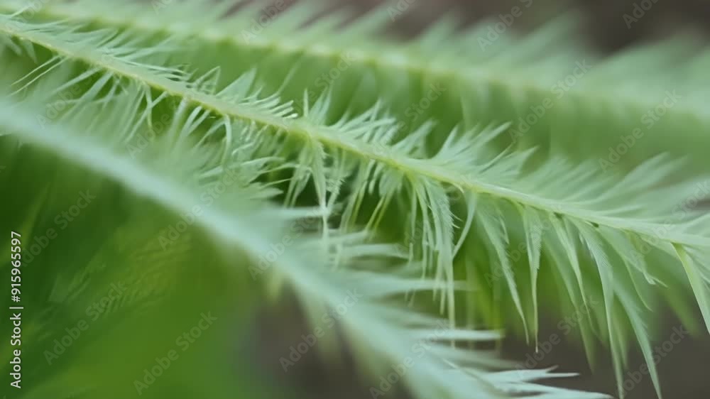 Poster With the use of a macro lens the camera captures the tiny hairs on the surface of a fern frond as it gently unfurls adding an extra layer of detail to its natural beauty.