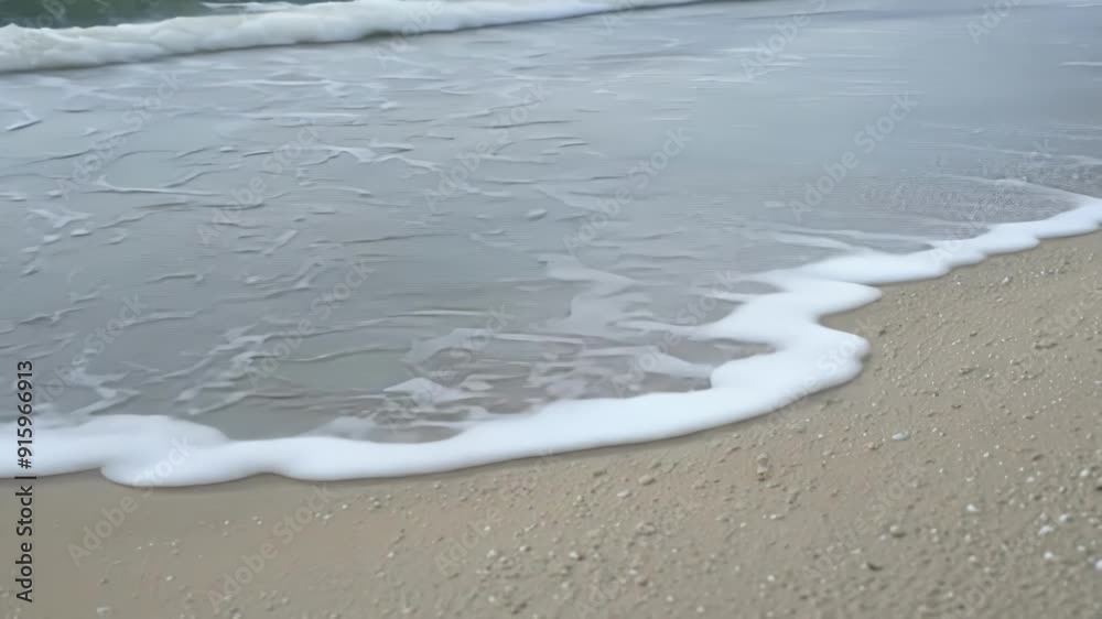 Aufkleber The graceful movement of the waves as they weave in and out creating an everevolving display of intricate ripples and dips in the sand.