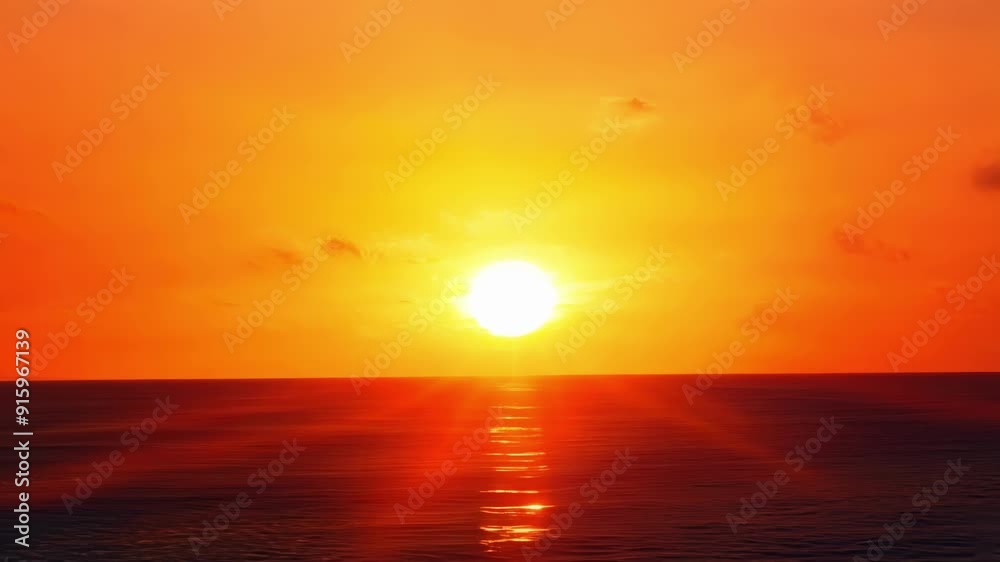 Poster a zoomedin view of the suns final moments casting a warm glow over the ocean and creating a breathta