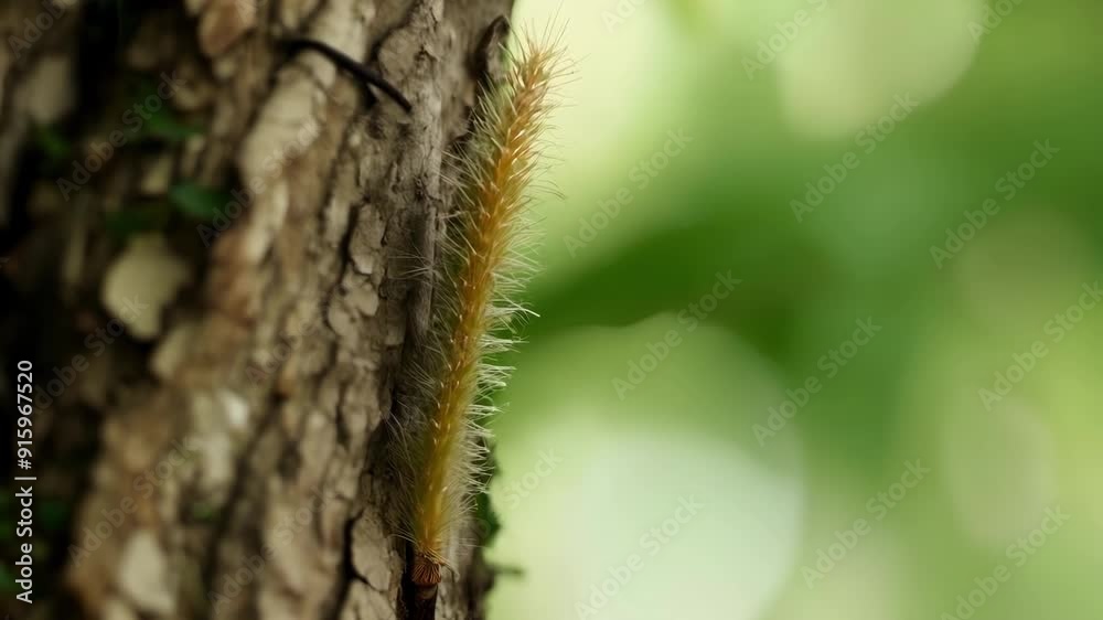 Aufkleber a closeup of a stem covered in tiny hairs that help it cling onto a tree or support structure showca