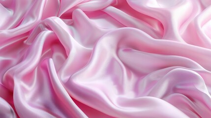 Obraz premium Soft pink silk texture with gentle folds for mockup and design