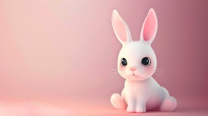 Obraz premium A model of a cute rabbit