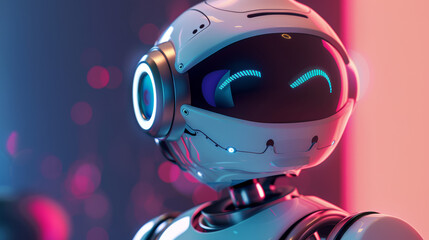 A 3D robot chatbot uses AI to support businesses and technology. It's a vector image you can edit and use.