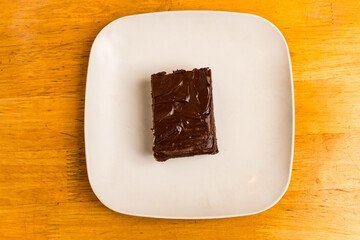 Brownie with chocolate ganache