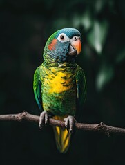 parrot isolated on metal background