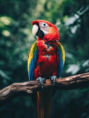 parrot isolated on wooden background