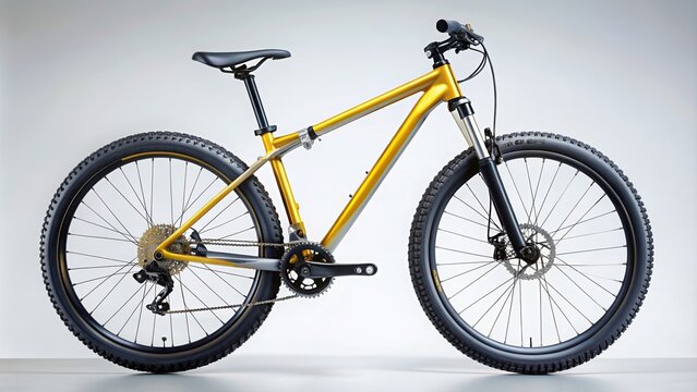 29er aluminum mountain bike with yellow and black design, thick off-road tires, perfect for cross country cycling, 29er