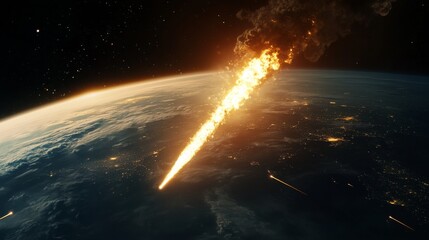 meteorite is about to enter Earth's atmosphere , Generative AI