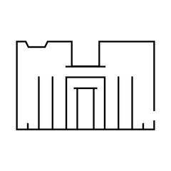 horus temple line icon vector. horus temple sign. isolated contour symbol black illustration