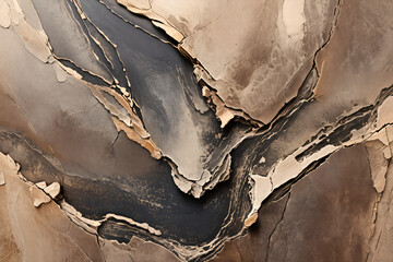 Abstract wooden texture with swirling grain patterns and cracked surface details
