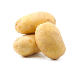 potatoes vegetables white background isolated
