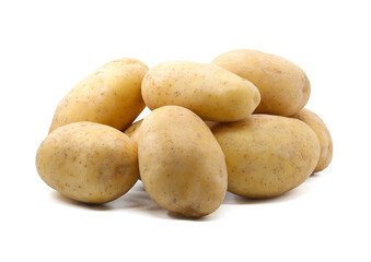 potatoes vegetables white background isolated