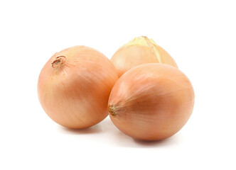 onion and potato white background