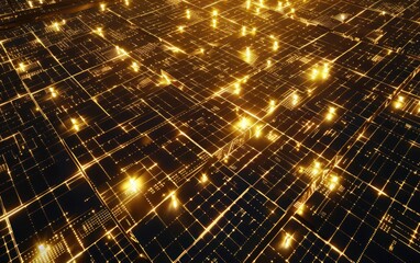 Naklejka premium Abstract Digital Network Visualization