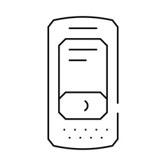 data collection terminal line icon vector. data collection terminal sign. isolated contour symbol black illustration