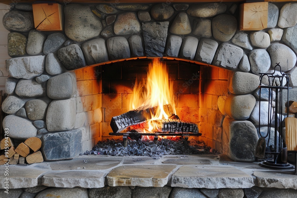 Aufkleber the flickering fire provides warmth and comfort, casting a soft glow that enhances the inviting atmo