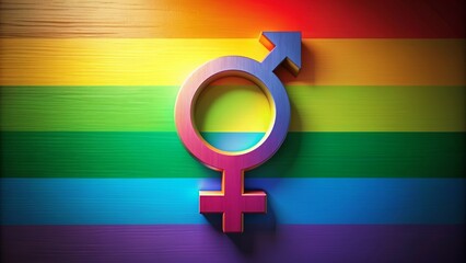 Symbol of gender diversity LGBTQ in a modern world, gender, diversity, LGBTQ, pride, equality, rainbow, community, inclusion