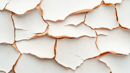 An artistic depiction of peeling bark with a focus on the juxtaposition of the rough outer layer and the smoother inner surfaces