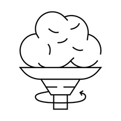 turning pottery equipment line icon vector. turning pottery equipment sign. isolated contour symbol black illustration
