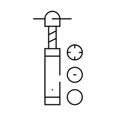 screw extruder line icon vector. screw extruder sign. isolated contour symbol black illustration