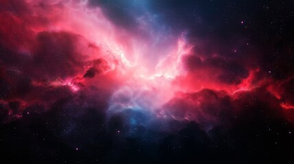 beautiful night background with nebula and stars