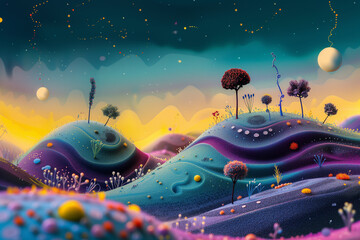 Landscape With tree Background 