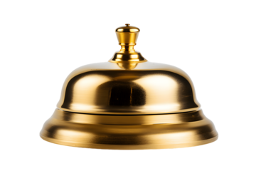 gold bell isolated on transparent background