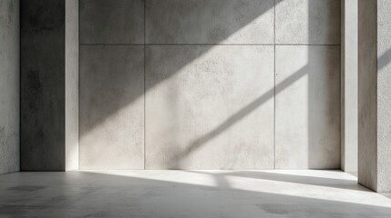Obraz premium modern interior design of a concrete with a window.