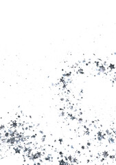 Galactic Christmas Descent: Enthralling 3D Illustration of Falling Holiday Stars from the Cosmos