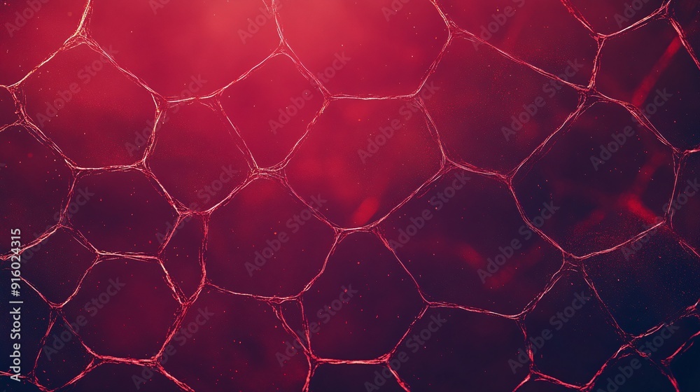 Wall mural abstract red and black background with a texture of a net or mesh.