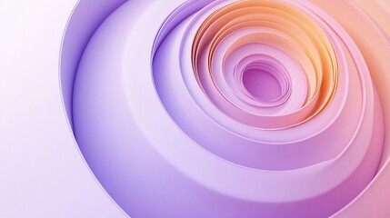 Obraz premium Abstract purple and orange swirl with white background.