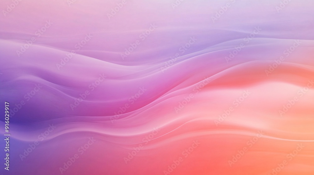 Wall mural abstract pink and purple wave background with soft light.